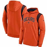 Mens Chicago Bears Orange Sideline Stack Performance Pullover Hoodie,baseball caps,new era cap wholesale,wholesale hats
